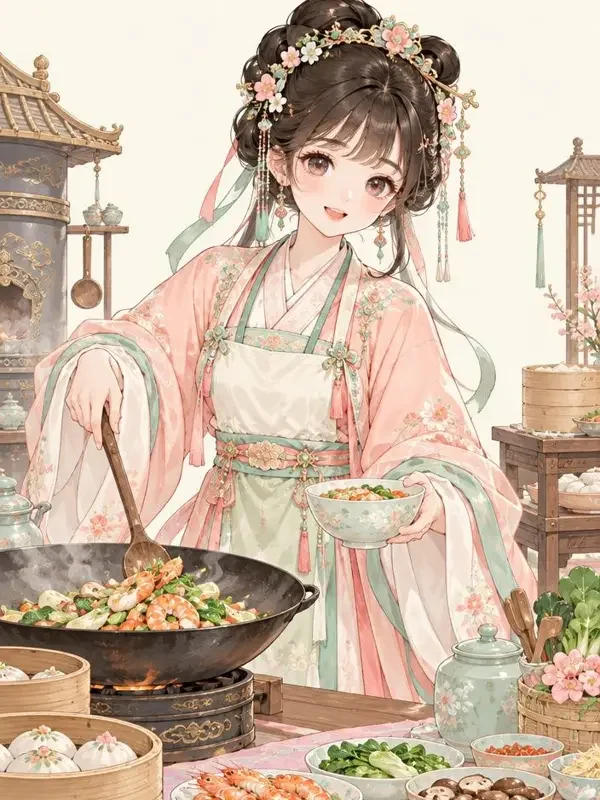《古风小厨娘》短剧封面海报 - 红果免费剧场